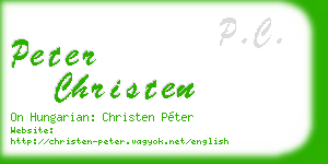 peter christen business card